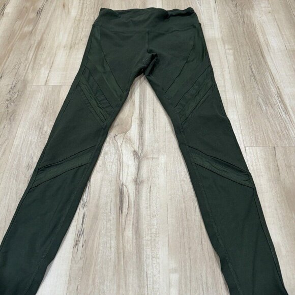 Alo Yoga Ultimate High Waist Leggings Full Length Mesh Olive Green Womens Small? - Picture 2 of 12